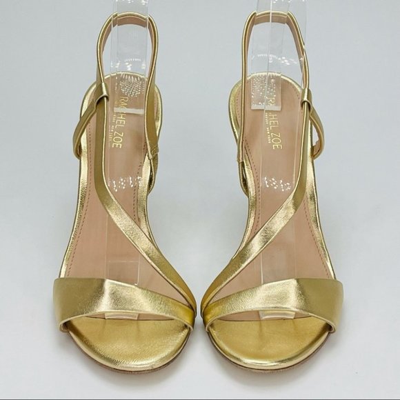 Rachel Zoe Nina Gold Leather Women’s Sandals - Picture 5 of 14